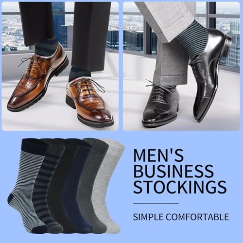 36 Pairs Mens Dress Socks Classic Lightweight Business Crew Socks for Men Size 10-132