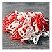 Produktbild DUHFQ Warnkette mit 2 Stück S-Haken, Warnkette rot und weiß, Warnkette für Parkplätze, Baustellen, Einfahrten oder Grundstücksgrenzen und Gärten (Farbe: 10 mm, Größe: 20 m) (6 mm 25 m)