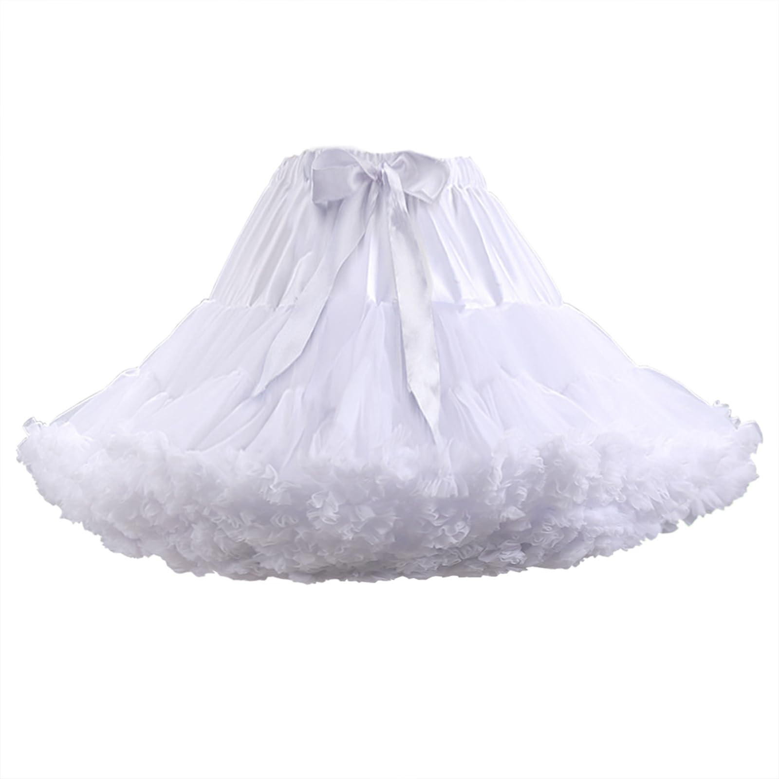 Women's Petticoat Skirts Chiffon Tulle Skirts Underskirt Tutu Ballet Dress Puffy Crinoline