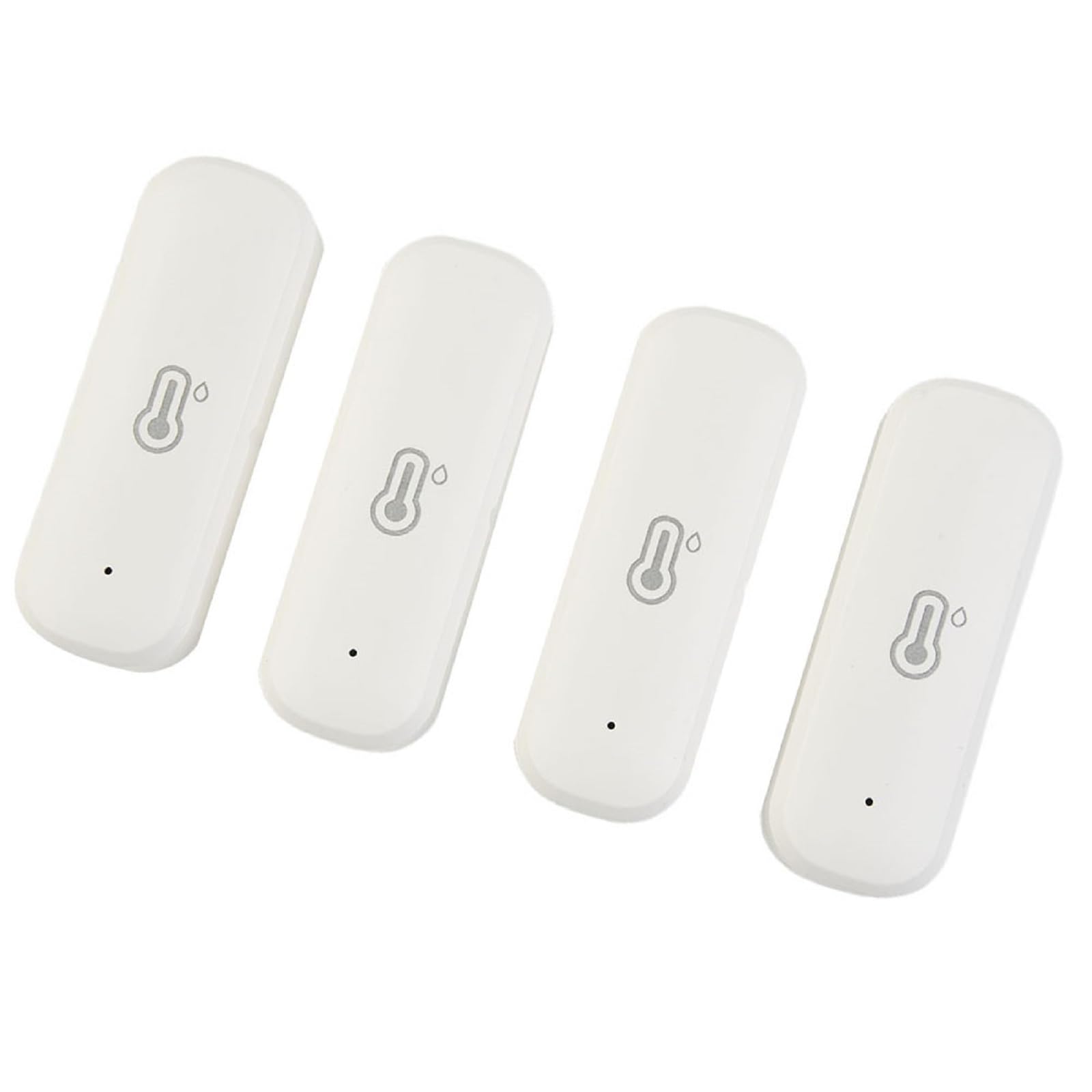 pour Tuya Lot de 4 thermomètres hygromètres WiFi pour intérieur ou extérieur - Sans fil Contrôle de la température et de l'humidité avec alerte d'application à distance
