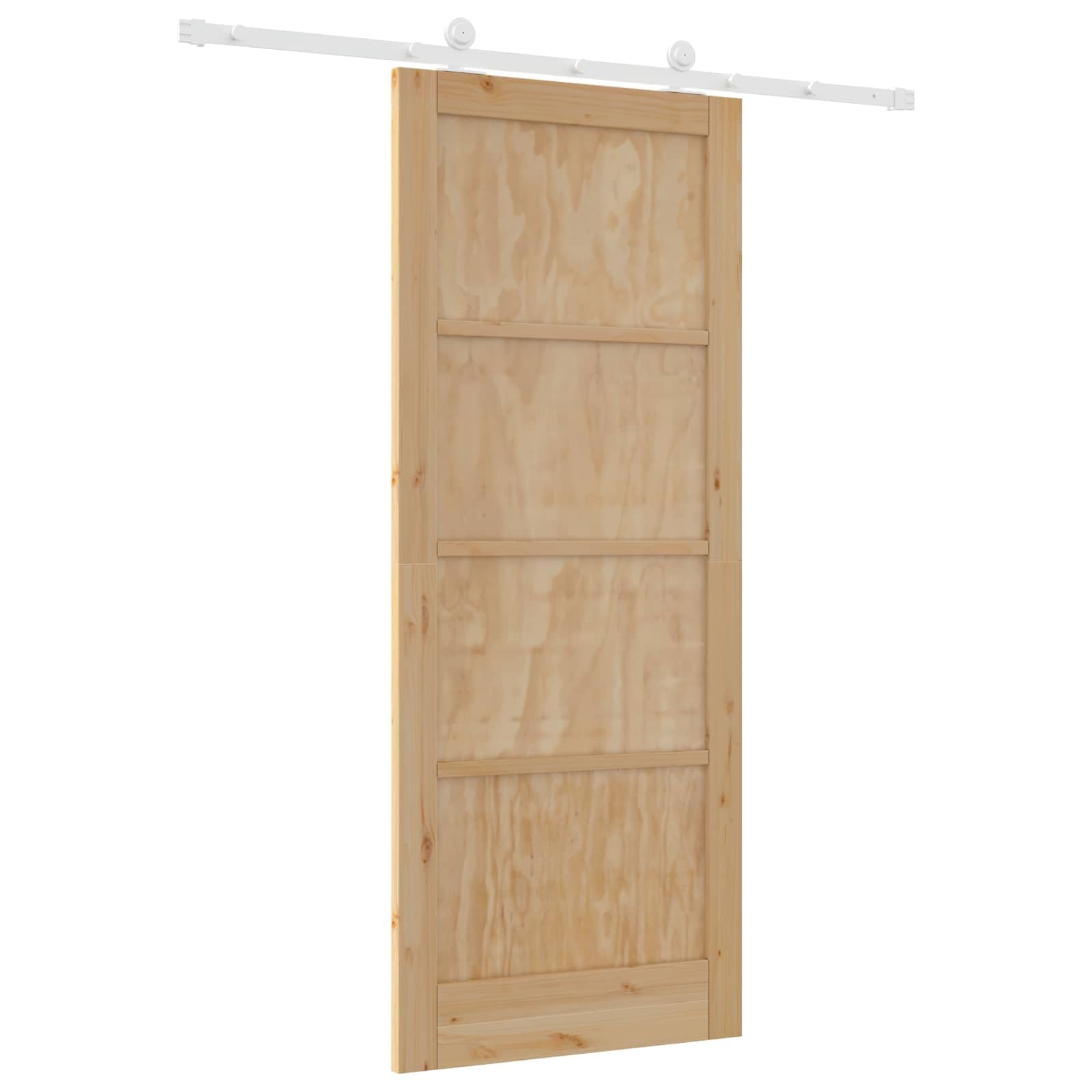 Schiebetür Kiefernholz Weiß 86 x 211 cm Massiv