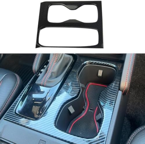 Carbon Fiber Center Console Trim For Ford Mustang (2010-2014) - Gear Shift Panel & Cup Holder Cover 12 thumbnail image