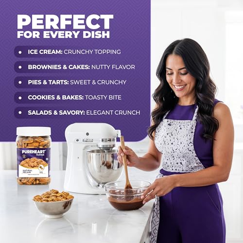 Image of Pureheart Premium Pecan Nuts 500g | Premium Natural Pecans | Healthy Dry Fruits Snack | Rich in Protein, Fibre & Antioxidants | Ideal for Snacking & Baking