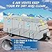 Travel Trailer RV Cover 18-20 FT, Heavy Duty 420D Oxford Waterproof Camper Cover with Zipper Door, Windproof Straps, UV Protection, Vents & Wheel Covers Accessories