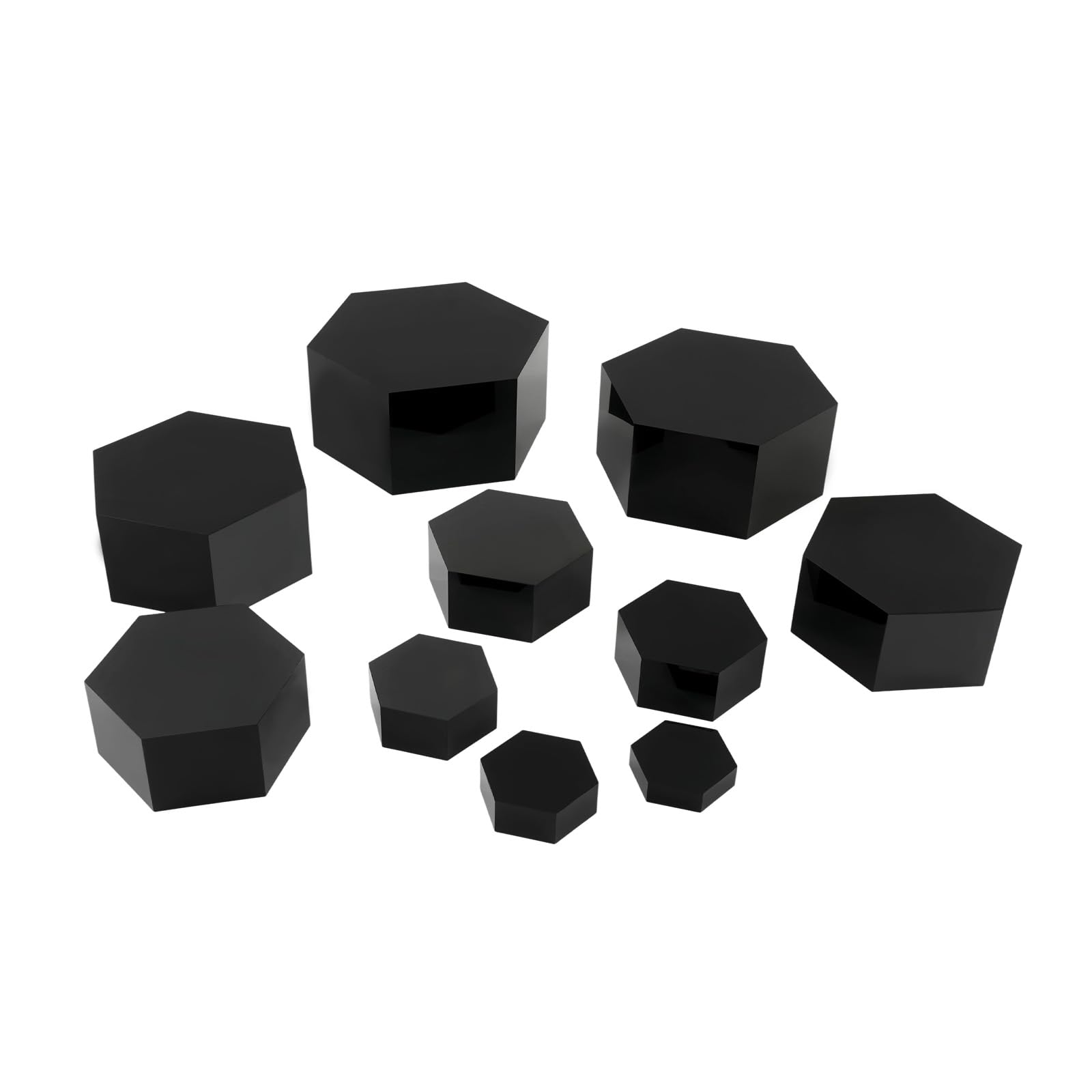 Lot de 10 présentoirs à dessert empilables pour buffet de 2,5 cm à 14 cm