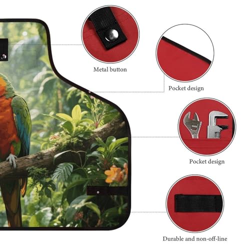Delantal de trabajo impermeable con 8 bolsillos para hombres y mujeres miniatura 3