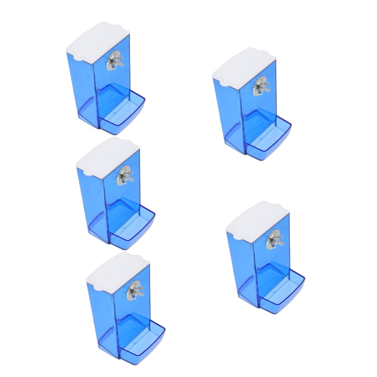 Yardwe 5stücke Automatischer Vogelfutterspender Für Käfige Transparente Futterstation Für Wellensittiche Und Kanarienvögel Praktische Und Einfach Zu Reinigende Futterbox Mit