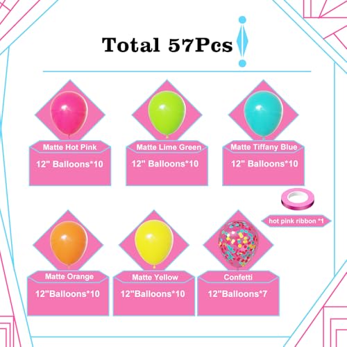 Image of Lukiituke Tropical Balloons, 57Pcs Summer Pool Party Balloons