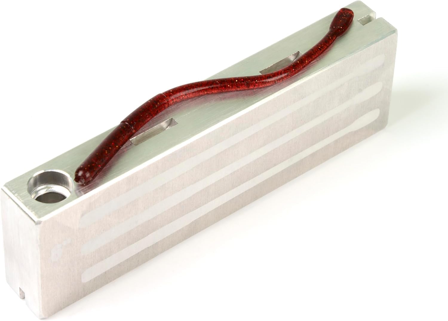 Soft Plastiс Mold Lure Making Injection Fishing Molds Three Cavity Roboworm Worm Straight Tail 6'' (Aluminium) - Image 5