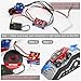 GOUPRC 30A Brushless Mini ESC & 2204 2400KV Brushless Outrunner Motor with Transmission Combo Kit for SCX24 Axial 1/24 RC Crawler Car Truck Blue Red