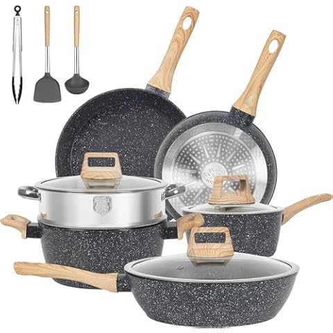 SODAY 12-Piece Non-Stick Cookware Set Cover