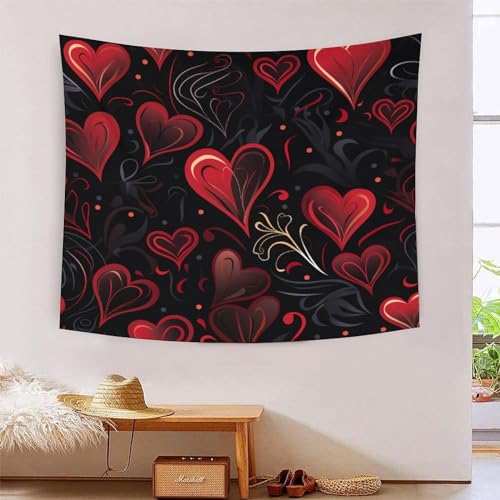 Tapisserie murale déco 3D Amour grand tissu mural de salon 180x230cm