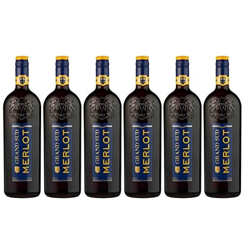 Grand Sud - Merlot aus Süd-Frankreich - Sortentypischer Trocken Rotwein (6 x 1 L)