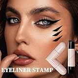2PCS Eyeliner Stamp Set Black & Brown, 2025 New Foldable Eyeliner Pencil with Rotating Eyeliner Wing Stamp, Waterproof Gel Eyeliners Tool, Smudge Proof Quick-Dry Eyeliners for Beginners - Image 8