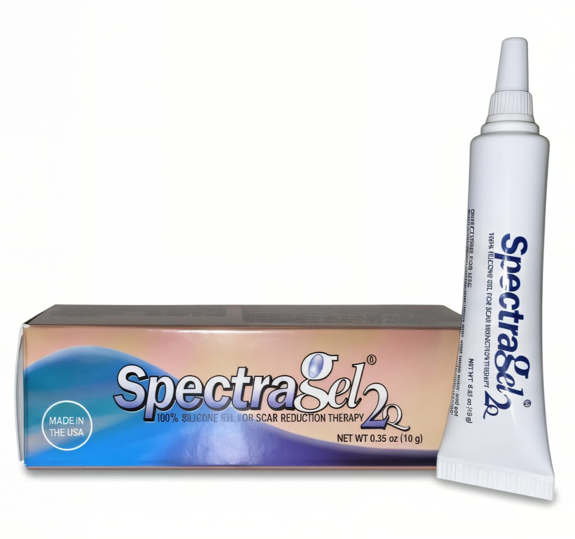 2Q Silicone Scar Gel, 10 Gram Tube, Light Silicone Formula for Raised Scars on The face