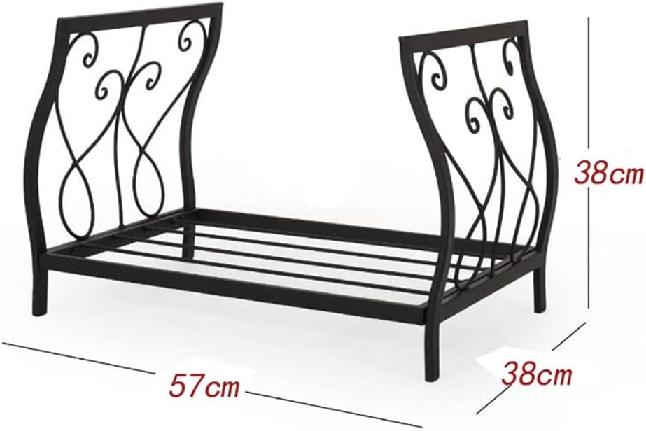 Black Iron Firewood Storage Rack for Home Fireplace Sturdy Wood Firewood Storage Tool Rack for Floor Organizing,
