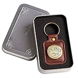 Brown Faux Leather Keychain | Journey - Jeremiah 29:11 | Christian Gifts for Men