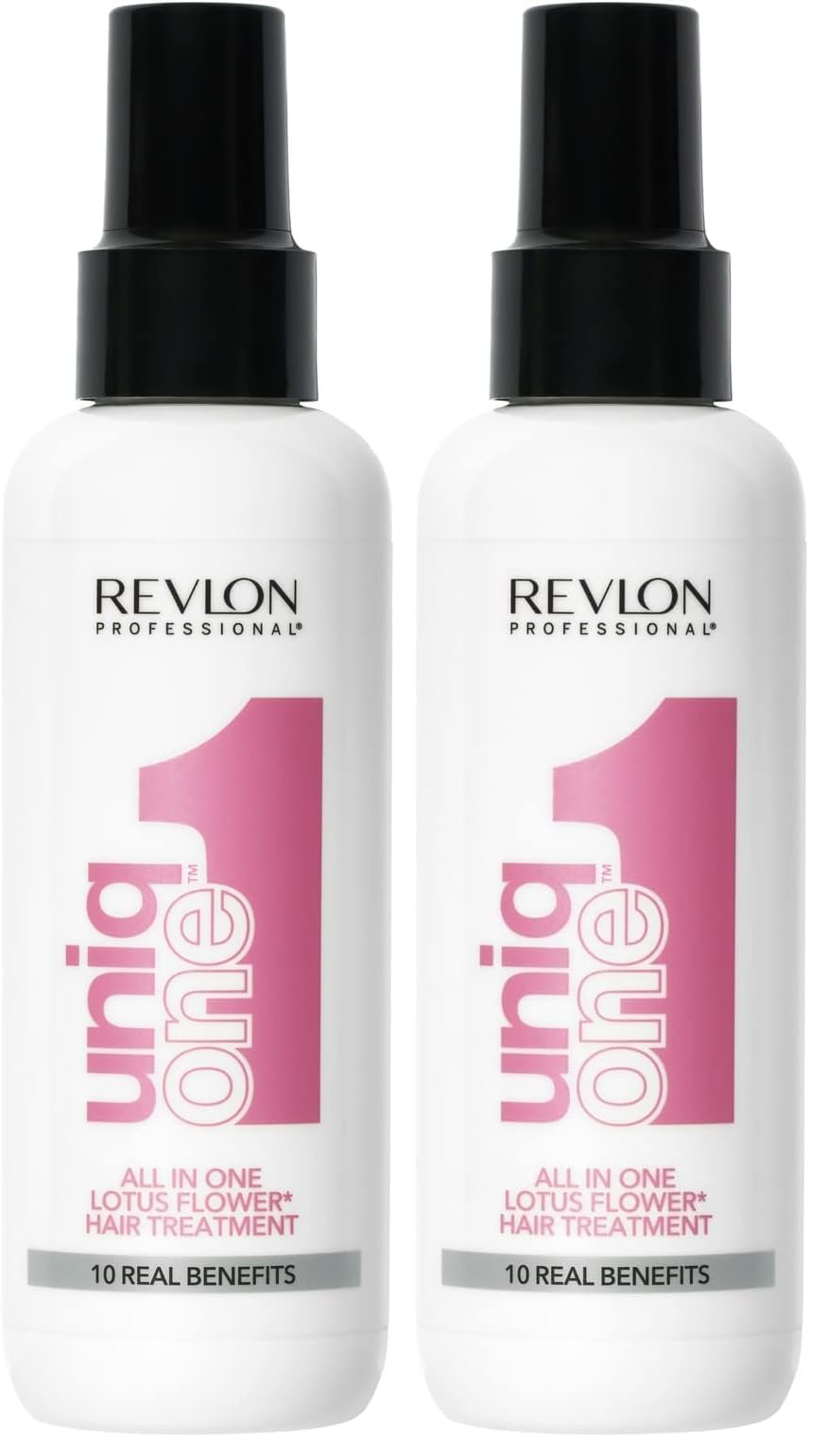 Revlon Professional UniqOne Protector Térmico y Acondicionador en Spray Flor de Loto Pack de 2