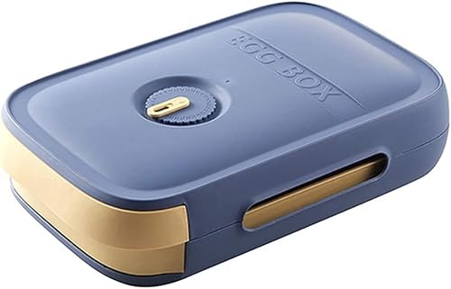 Caja de almacenamiento de huevos tipo cajón, bandejas para huevos para refrigerador, contenedor con recordatorio de fecha, puede contener de 18 a 21