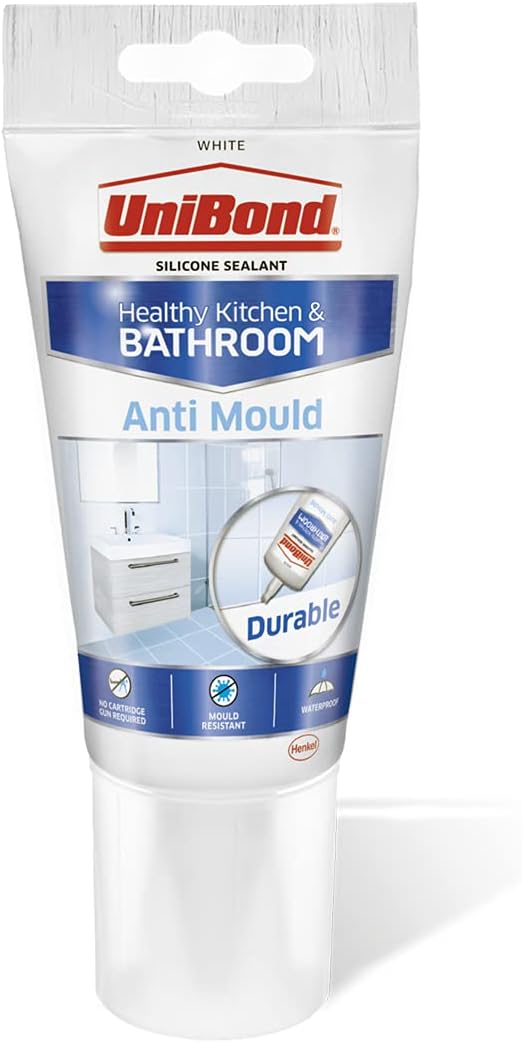 UniBond Healthy Kitchen & Bathroom Sealant, Anti Mould Silicone Shower