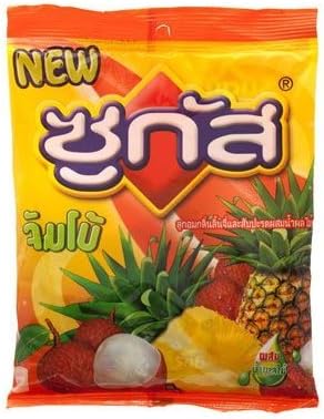 Sugus Jumbo Pineapple and Lychee Flavoured Chewy Candy 105 Grams