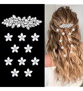 Taolema Rhinestone Wedding Hair Clips - 4 Pieces Rose Gold Bridal Accessories | Buy Now With Express International Delivery
