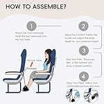Foot Hammock for Plane Travel, Airplane Foot Hammock, Adjustable Foot Rest Sling, Airplane Gadgets Travel Essentials for Long Time Flight (Black) - Image 4