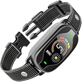 Smart Dog Bark Control Collar - SHINEONER Rechargeable Pet Safe Anti Barking Dog Training Collar - Stop Barking Collars for Small Medium Large Dogs - Bark Deterrent Devices with Beep, Vibration, Shock