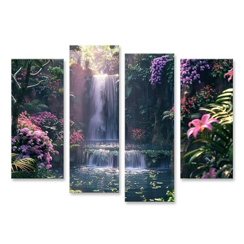 Tableau sur toile cascade prestigieuse image murale salon chic
