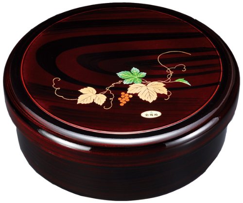 Amazon.co.jp: 紀州漆器 10.5 茶びつ 杢目 ツタ (茶櫃)21547