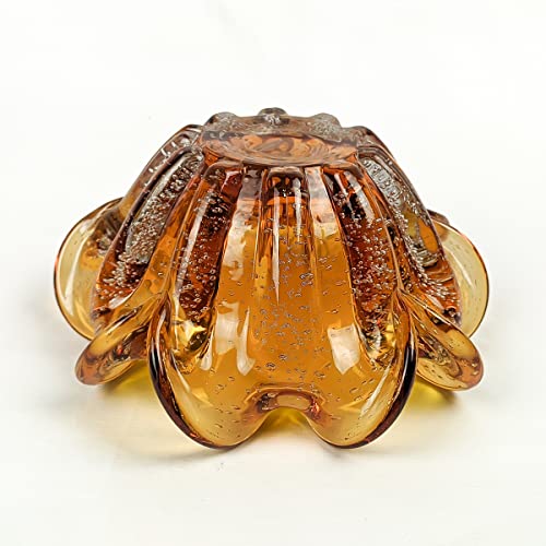 Centro de Mesa de Jantar vaso Murano grande decoração Sala e diversos ambiantes (Ambar)