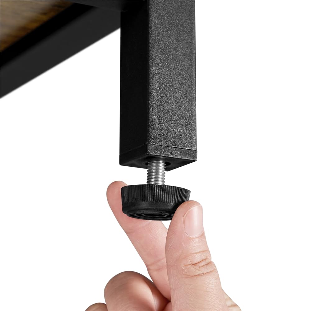 Yaheetech Mobile per TV Tavolino Basso Supporto TV 45 Pollici in Legno e Metallo con Scomparti Aperti Tavolo da Soggiorno Industriale 106 cm × 40 cm × 50,5 cm