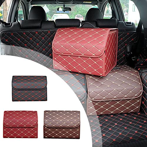 HKTOPCNE Organizador plegable para maletero de coche de viaje, bolsa de almacenamiento plegable, caja ordenada, bolsas para maletero de coche (rojo) Cover