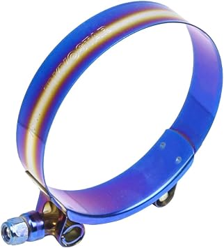 Kyostar 3" T-Bolt Hose Clamp Adjustable Stainless Steel Titanium Blue Clamp Diameter Ranger for 3inch78-86mm