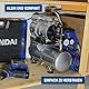 Hyundai Silent Kompressor SAC55751; 6L Kessel, 8bar, ölfrei; 0.55kW - 0.75PS; ansaugleistung 93 L/Min; klein, kompakt, tragbar; 59dB Luftkompressor leise, Flüster-Kompressor