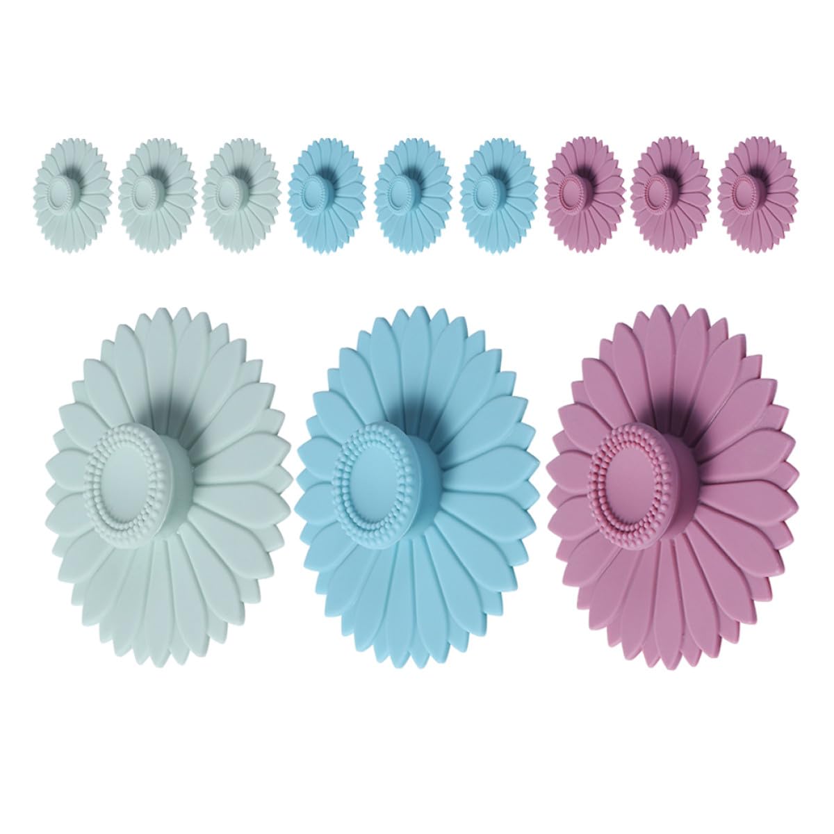 HOMSFOU Coperchi in Silicone Resistente al Calore per Uso Quotidiano Facili da Pulire Set 12 a Forma di Girasole per Tazze da Caffè e Bicchieri in Ceramica