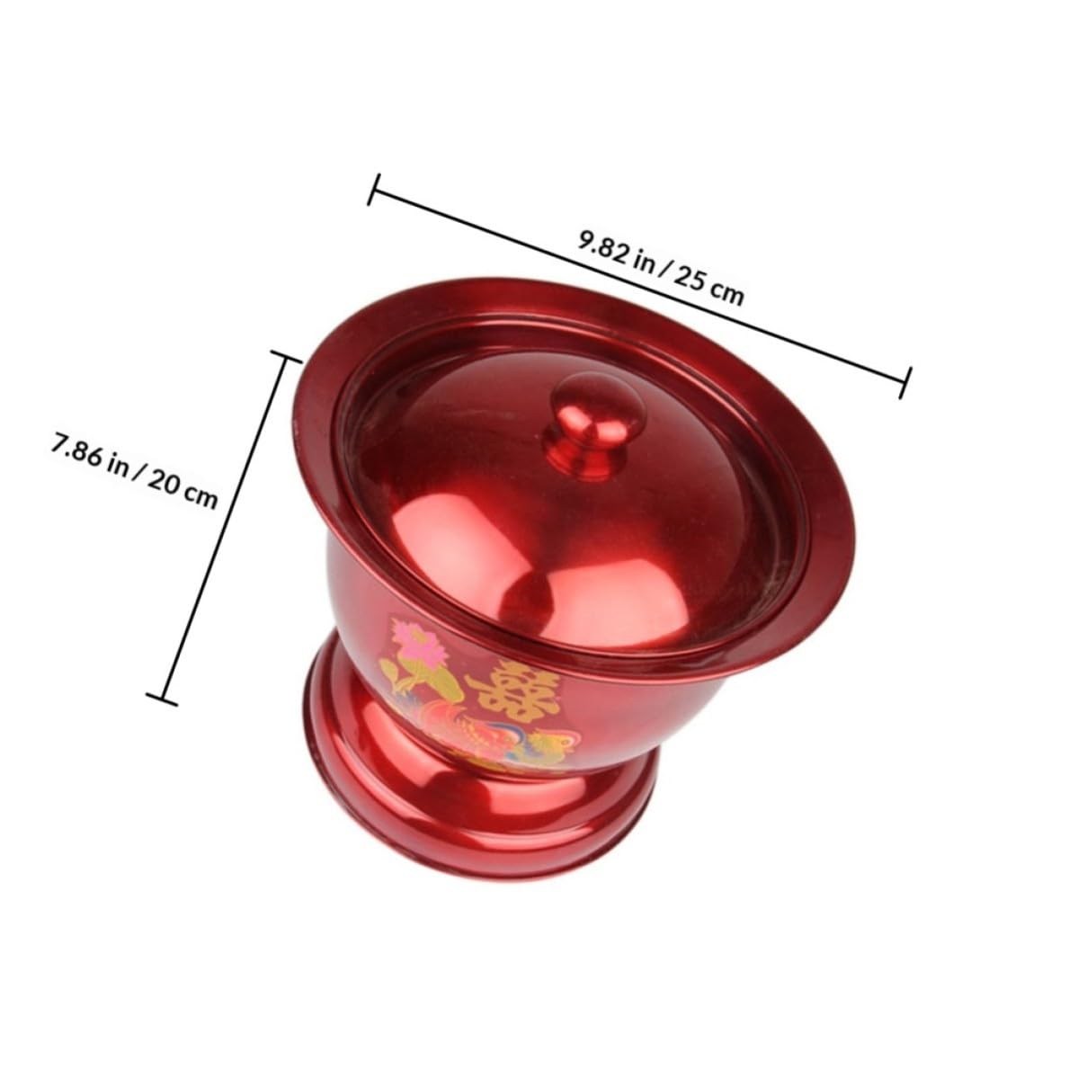 Escupidera Portátil de Acero Inoxidable Roja para Uso Doméstico