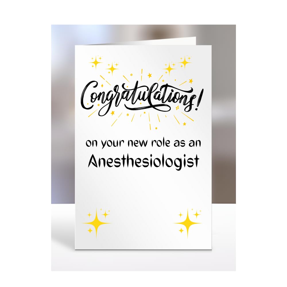 Congratulations on your new role as Anesthesiologist card, for men, women, colleague, boss, manager, supervisor, friend, gifts or presents, A5-222a_37 — image 1