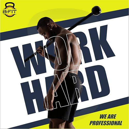 Image of B Fit Steel Sledge Hammer /ClubBells /MaceBell for Strength Training, Support Full Body, Muscles, Shoulder, Grips & Forearms Workouts, Stretching (MacBell, 8 Kg)