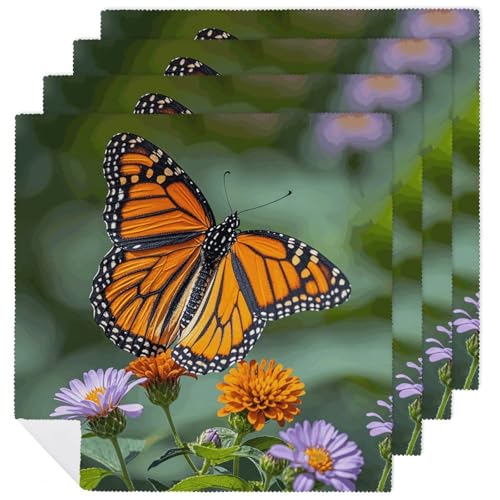 Servilletas de Tela Mariposa 4 uds 47.5x47.5 cm miniatura 1