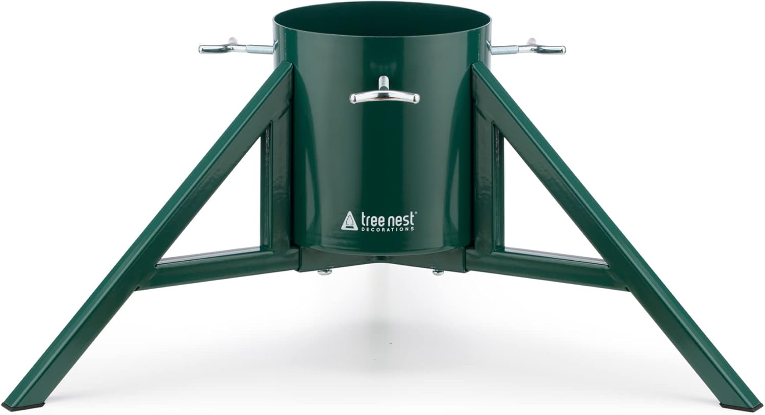 Tree Nest Christmas Tree Stand Base Tree Holder Modern Design for 8.5ft Real Trees Steel Stable for Xmas Tree Decoration Geometric (Medium, Green)