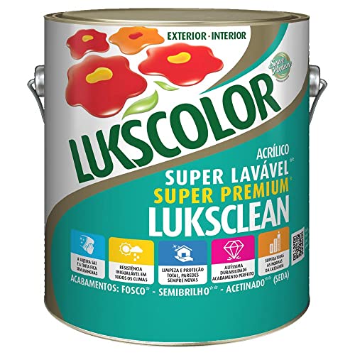 Tinta Acrílico Lukscolor Fosco Branco 3,6l