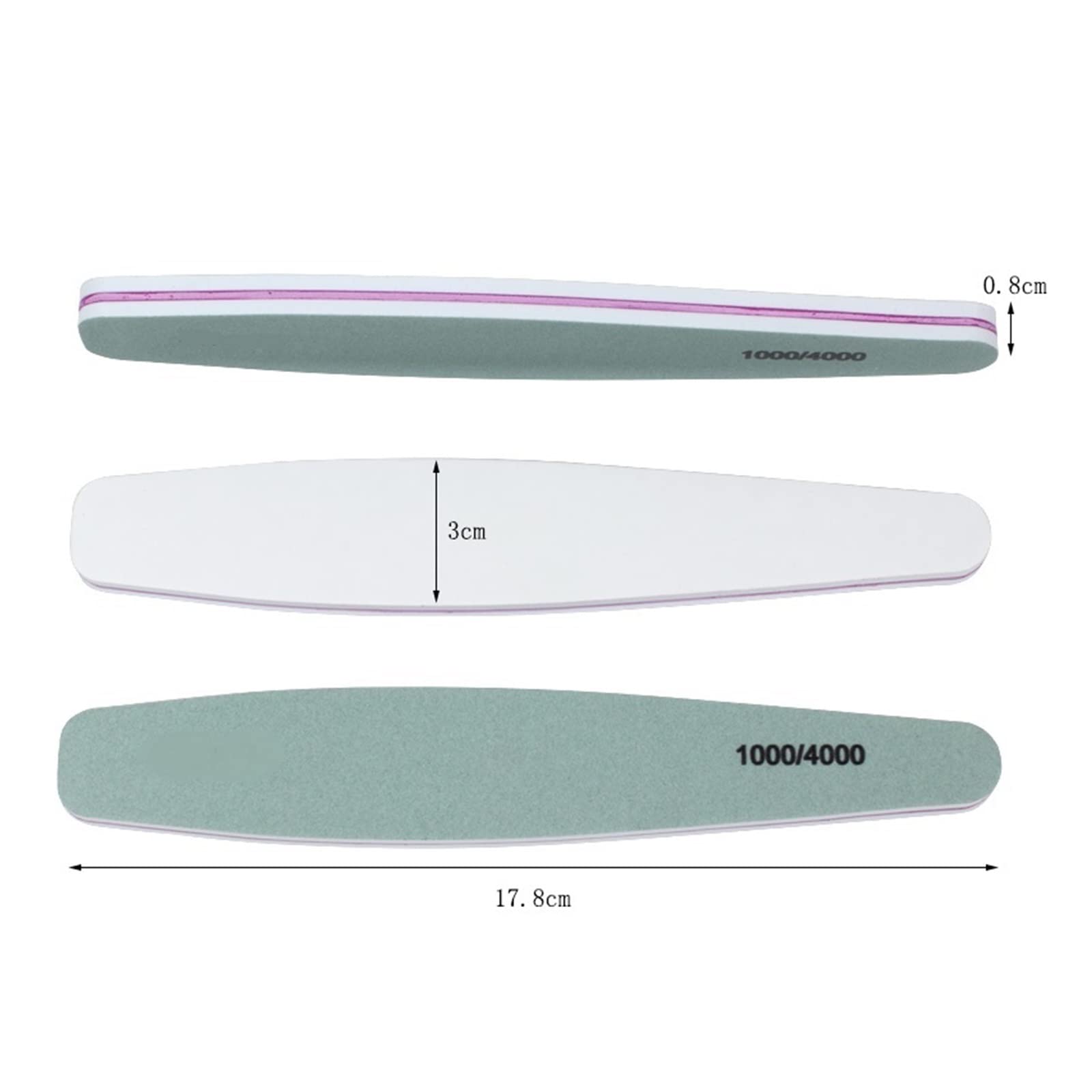 TRUSTTWO 50Pcs Spugna Nail Buffer Fit for Manicure Nail File 1000/4000 Nail Art Levigatura Lime Pedicure Double Sided Diamante Nail Shiner Strumenti The New