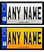 Price comparison product image Coolrideplates 90 X 50 mm Personalised Waterproof Vinyl Rear Number Plate Stickers (x2) designed for Little Tikes Cozy Coupe Ride on Cars