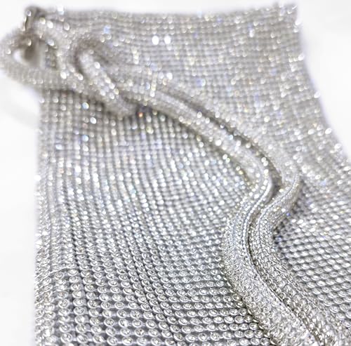 Image of Rhinestone Hobo Bag for Women Rhinestone Purses Sparkly Evening Handbag Shiny Diamond Purse for Wedding Parties 2026 | Rhinestone