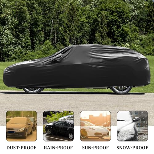 Image of Car Cover Compatible with Porsche Cayenne Waterproof Soft Stretch Full Cover Protection for Automobiles for Dust-Proof, Underground Garage, Car Show,Indoor and Outdoor Use, Fits up to 198 inches