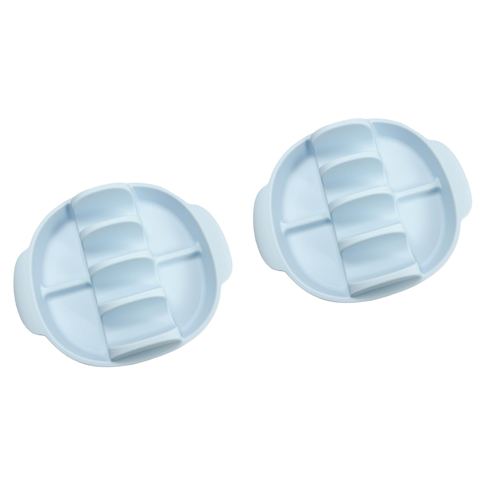 MALSSE 2Pcs Silicone Tacos Plates Holder with Divided Compartments Serving Tray Dishwasher Safe Food Stands Enduring Kitchen Food Tortillas Serving Rack