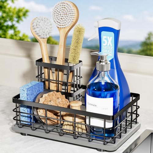 Kitchen Sink Caddy Organizer with Sponge Holder
