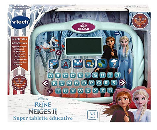 VTech Disney La Reine des Neiges 2 Super Tablette Éducative Tablette Enfants avec Écran Rétroéclairé Clavier Abécédaire 6 Activités et Jeux Cadeau Enfant de à Contenu en Français - vue 2