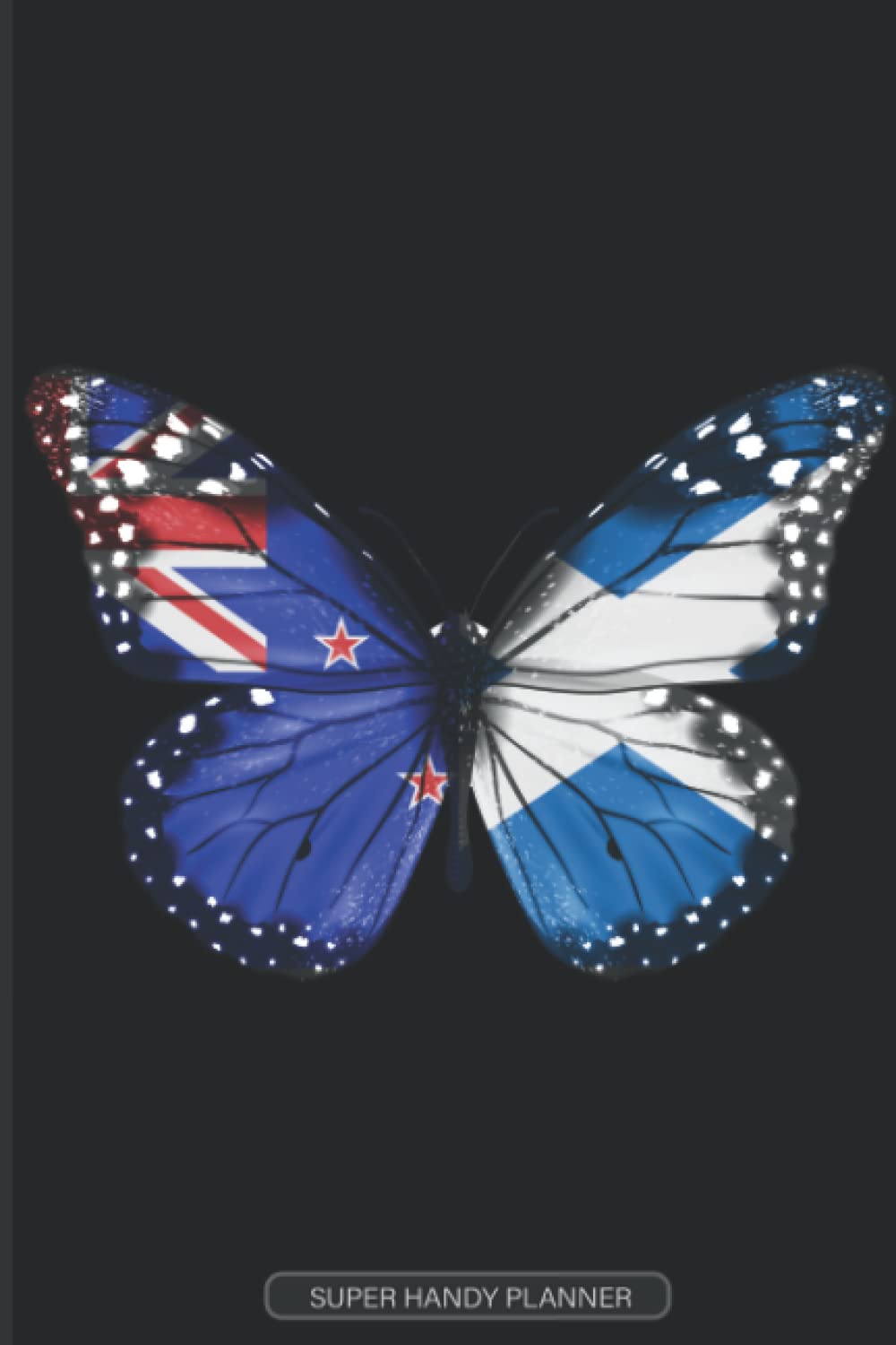 Planner: New Zealander Scottish Flag Combined Butterfly Flags Of New Zealand Scotland